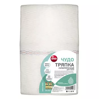 тряпка для пола БАГИ Премиум 50x80см белая без упаковки хлопок, полиэстер