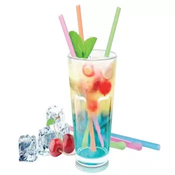 трубочки для напитков TESCOMA MyDrink с мешалкой 24шт 20см пластик в асс-те