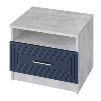 тумба 1 ящик Trisha Base 399x500x400мм МДФ/ЛДСП глубокий синий/цемент светлый