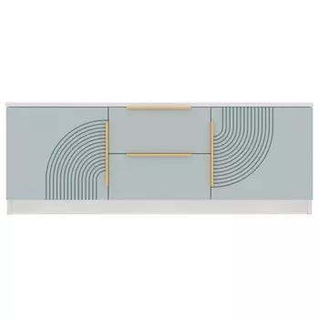 тумба 2 двери 2 ящика Орион 511x1400x400мм МДФ/ЛДСП шарли бриз/дуб харбор белый