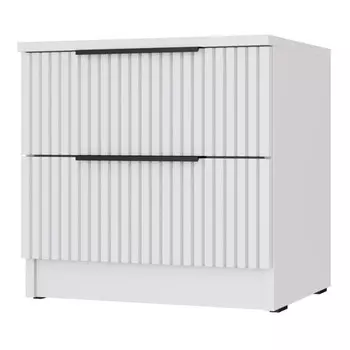 тумба 2 ящика Катрин 444х452х395мм МДФ/ЛДСП серый фактур/светло-серый шагрень