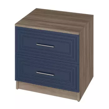 тумба 2 ящика Trisha Base 511x400x400мм МДФ/ЛДСП глубокий синий/дуб чанкли