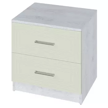 тумба 2 ящика Trisha Base 511x400x400мм МДФ/ЛДСП панакота фактур/дуб харбор