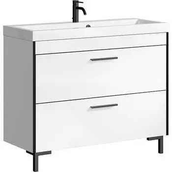 тумба без раковины Aqwella Gamma 100 см напольная белая