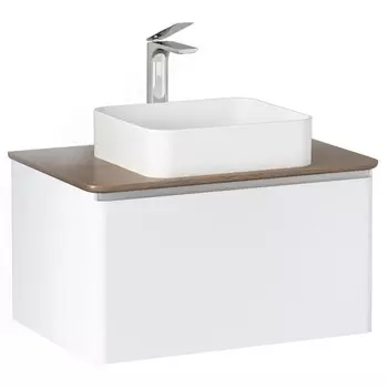 тумба без раковины подвесная RAVAL Morelle 80см трюфель белый