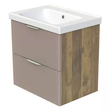 тумба c раковиной подвесная TOPLINE WoodLine 65-02 латте