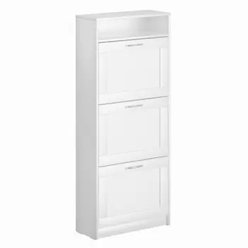 тумба для обуви СИРИУС 600х1430х250мм ЛДСП белая