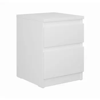 тумба прикроватная КАСТОР 2 ящика 370x490x400мм Белый ЛДСП