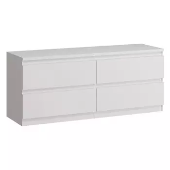 тумба КАСТОР 4 ящика 1297x542x396мм белая ЛДСП