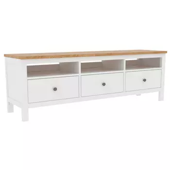 тумба под ТВ Кантри 1477х465х567мм белый/коричневый сосна