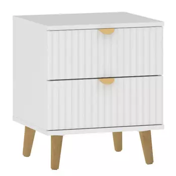 тумба прикроватная Дакота 450х400х525мм меренга/белый ЛДСП/МДФ