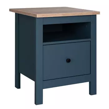 тумба прикроватная САГА 512х622х414мм бирюзовая/ясень ЛДСП