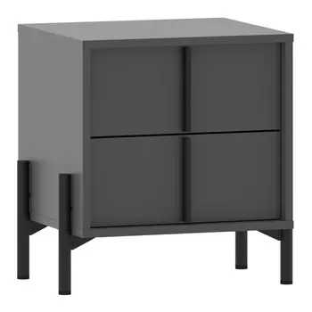 тумба прикроватная Тео 500х400х512мм антрацит ЛДСП