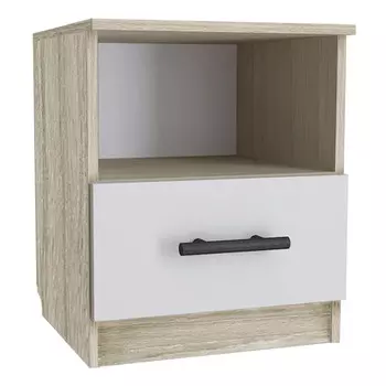 тумба прикроватная 1 ящик 404х426х522мм ЛДСП дуб устричный/сатин