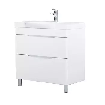 тумба с раковиной AM.PM Like 80 см напольная белый глянец