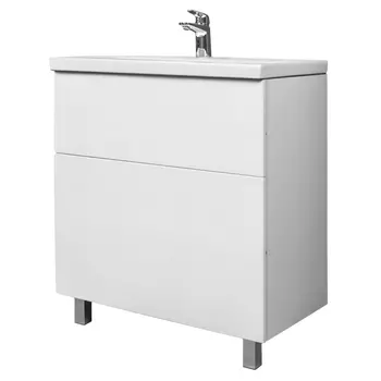 тумба с раковиной Gem, напольная, 75 см, белый