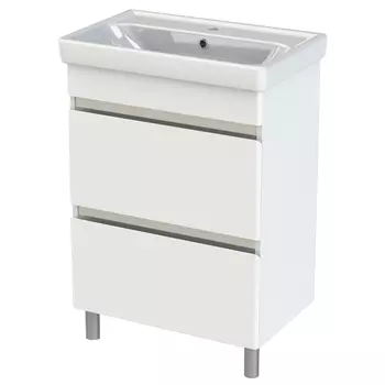тумба с раковиной напольная TOPLINE Lyon 60см белая