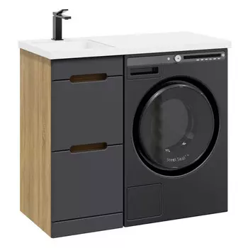 тумба с раковиной напольная VANNIKA Faro 40х100см левая серый софт тач