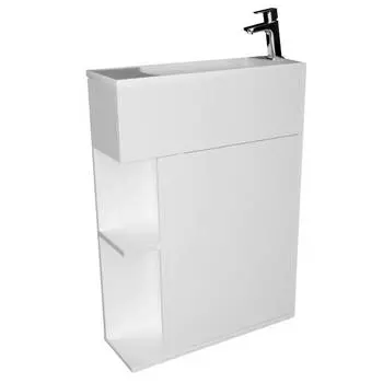 тумба с раковиной подвесная 1MARKA Stretto 60см белая