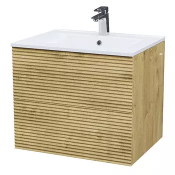 тумба с раковиной подвесная IDDIS Bild 60 см дуб светлый