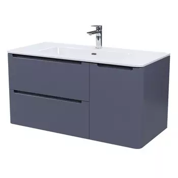 тумба с раковиной подвесная IDDIS Edifice 100см темно-серый