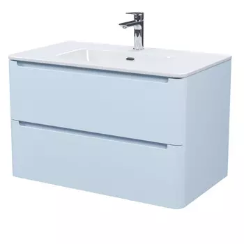 тумба с раковиной подвесная IDDIS Edifice 80см голубой