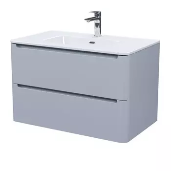 тумба с раковиной подвесная IDDIS Edifice 80см светло-серый