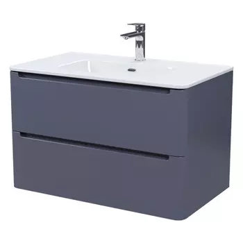 тумба с раковиной подвесная IDDIS Edifice 80см темно-серый