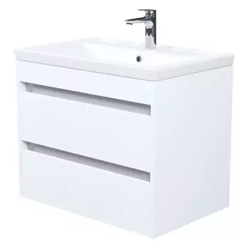 тумба с раковиной подвесная IDDIS Zodiac X 70 см с ящиками белая