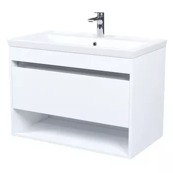 тумба с раковиной подвесная IDDIS Zodiac X 80 см с нишей белая