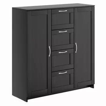 тумба СИРИУС 2 двери и 4 ящика 1171x1234x412мм венге ЛДСП