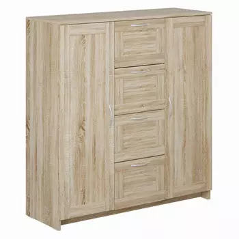 тумба СИРИУС 2 двери и 4 ящика 1171x1234x412мм сонома ЛДСП