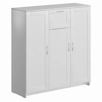 тумба СИРИУС 3 двери и 1 ящик 1171x1234x412мм белая ЛДСП