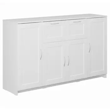 тумба СИРИУС 4 двери и 2 ящика 1560x946x412мм белая ЛДСП