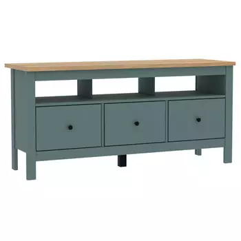 тумба ТВ САГА 3 ящика 1312х622х414мм бирюзовая/ясень ЛДСП