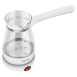 турка электрическая MARTA MT-2140 600Вт 0,5л стекло бел.