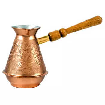 турка TIMA Лоза 500мл медь деревянная съемная ручка