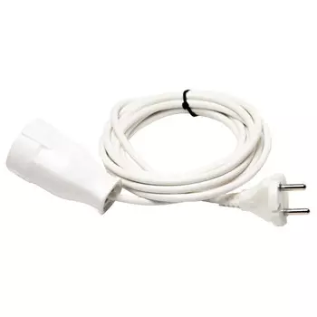 удлинитель 1,5м без заземления 1 гнездо ПВС 2х0,75 6А белый