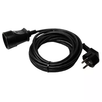 удлинитель 1,5м с заземлением 1 гнездо ПВС 3х0,75 10А черный