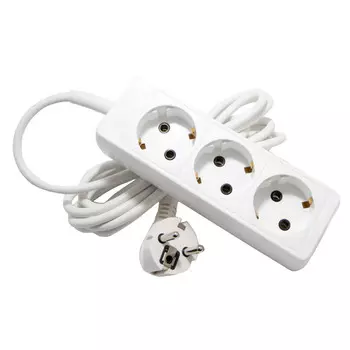 удлинитель 3м 3-местный с/з 3R3-3 белый