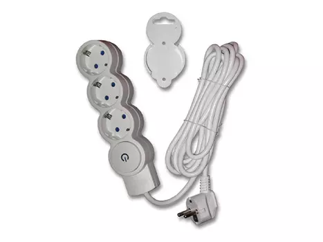 удлинитель 5м 3-местный с выключателем с/з 3х0,75мм кв