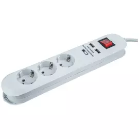 удлинитель c usb NAVIGATOR npe USB-03-180-esc-3X1 с/з выкл 3 гнезда 1,8м 2,1A