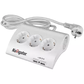 удлинитель c USB NAVIGATOR npe-usb-05-180-esc-3X1,0