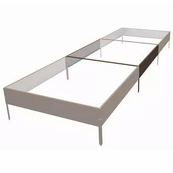 удлинитель гряд БЛАГО 100х16см коричневый сталь