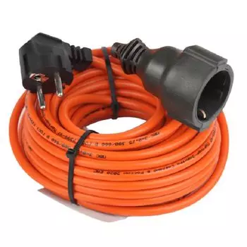 удлинитель ЭРА 10м 1-местный с/з 6А IP20 3х0,75мм ПВС оранжевый