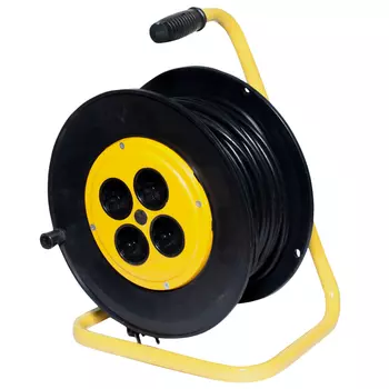 удлинитель на катушке 4 гнезда 30м б/з ПВС 2х0,75мм кв