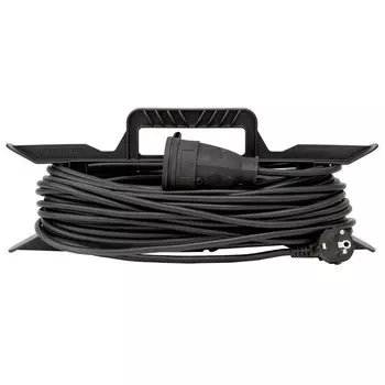 удлинитель на рамке GLANZEN 1 гнездо 20м б/з силовой 3500Вт 16А черный