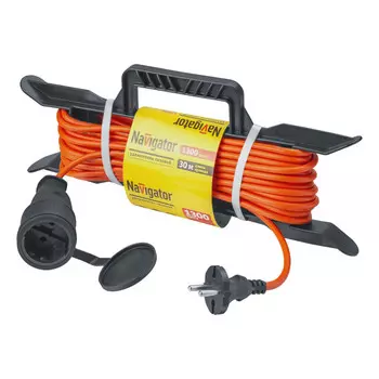 удлинитель на рамке NAVIGATOR ПВС б/з IP44 2x0.75мм 6А 30м