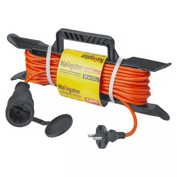 удлинитель на рамке NAVIGATOR ПВС б/з IP44 2x0.75мм 6А 10м