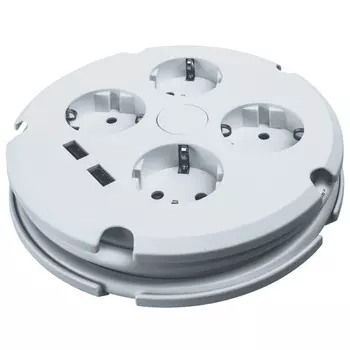 удлинитель NAVIGATOR с USB 1,5м 4-местный с/з выкл IP20 16А белый